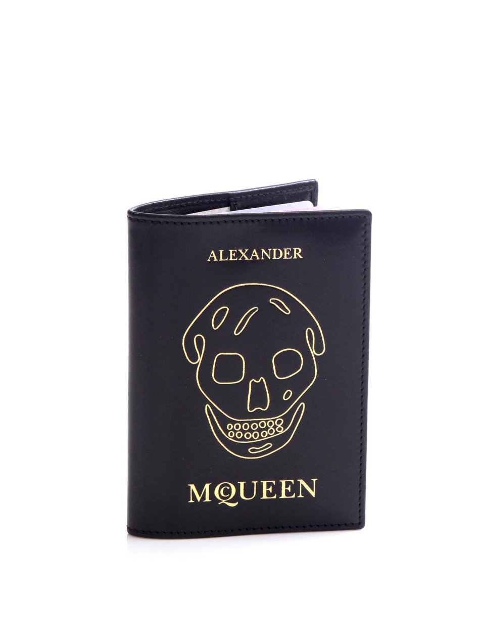 alexander mcqueen passport holder